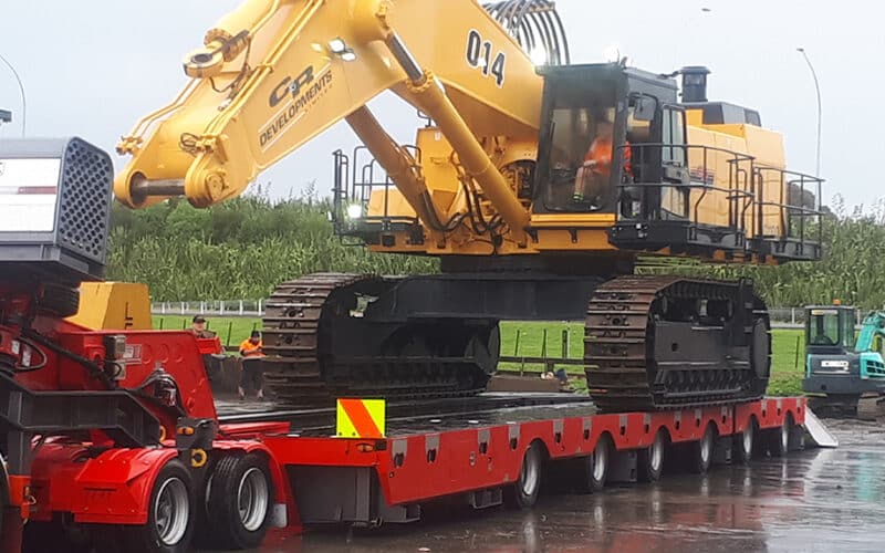 crawler crane on truck in Australia