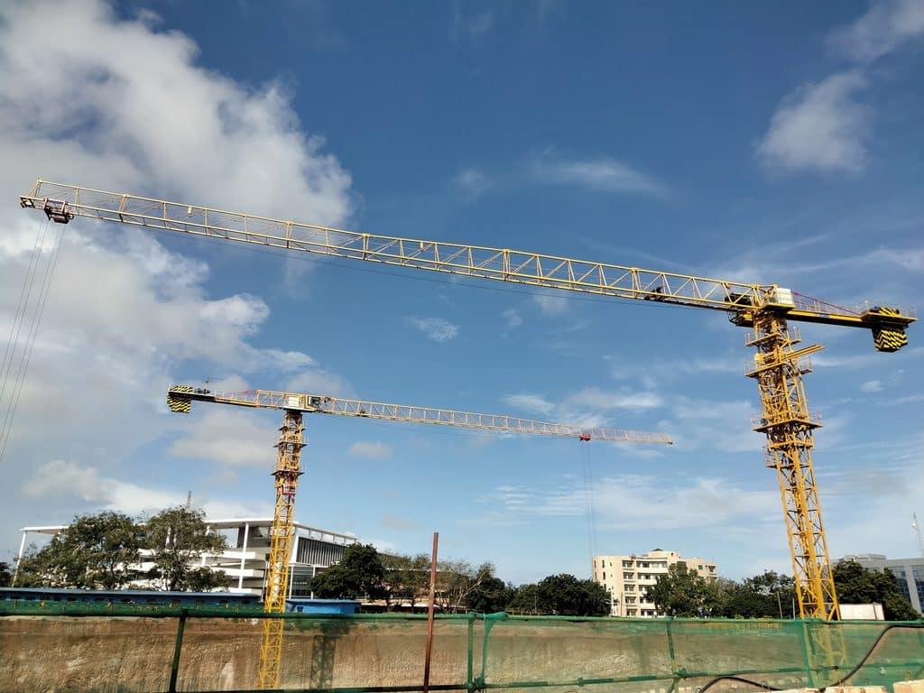XCMG tower crane on site